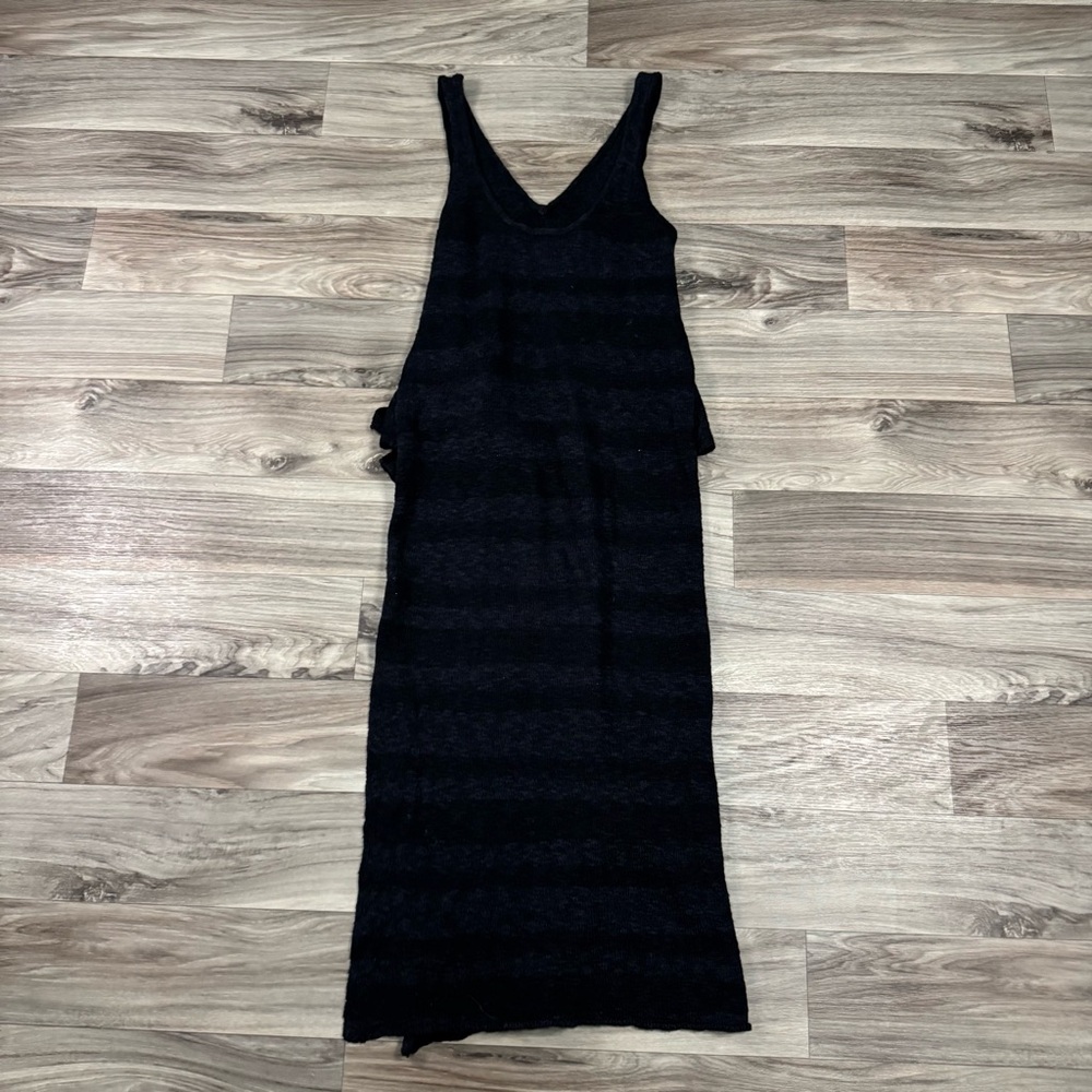 Free People Beach Hamptons Black Knit Maxi Dress Size Extra Small - Picture 6 of 8